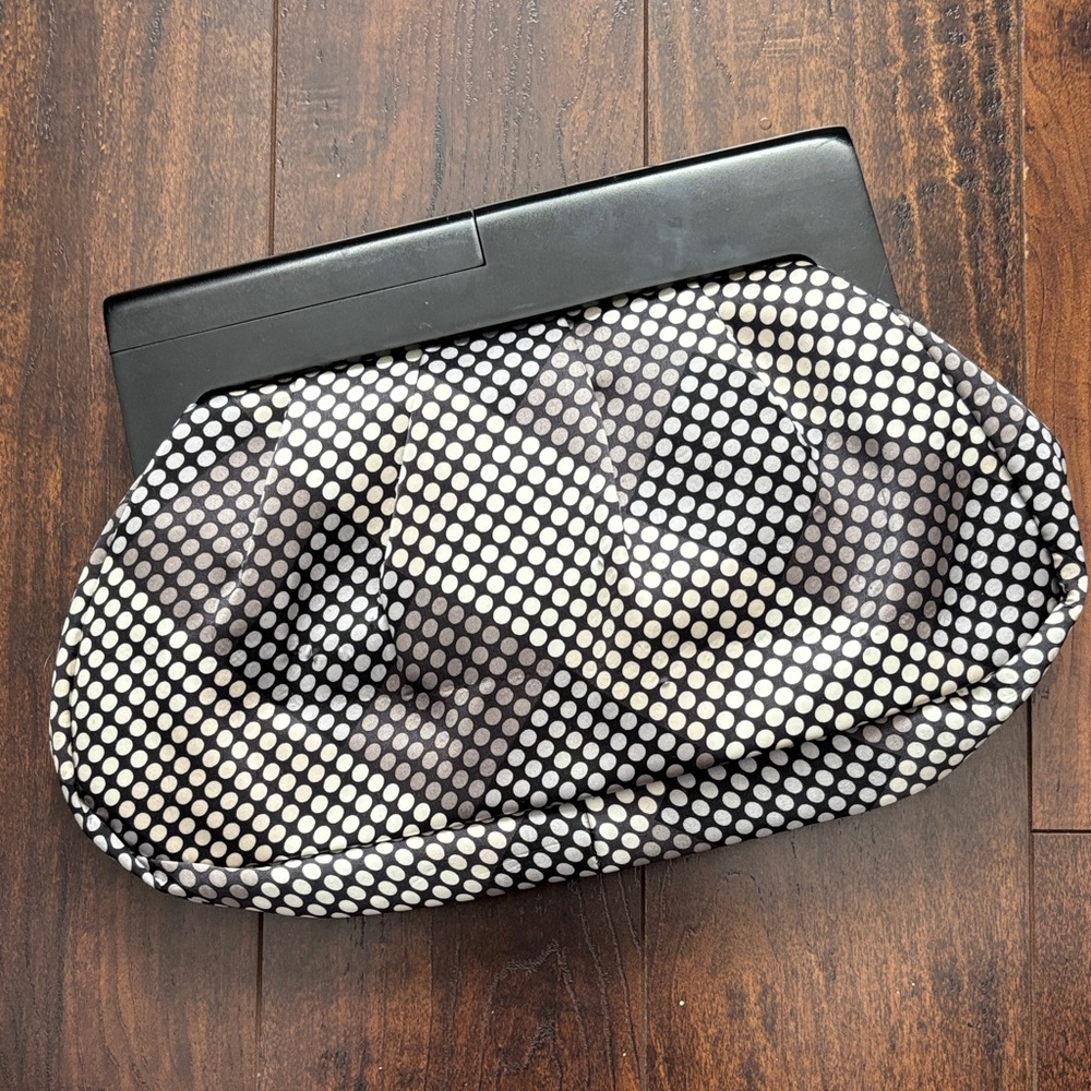 Nine West Black and White Polka Dot Clutch